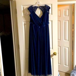 Navy blue Davids Bridal bridesmaid dress